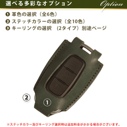 名入れスマートキーケース 本革レザー 日産 エクストレイルT33 サクラ セレナC28 アリア インテリジェントキー 2枚目の画像