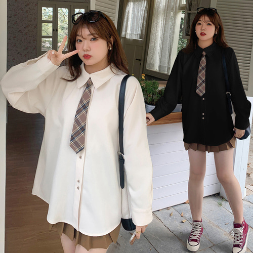 春夏新作 XL~5XL 長袖シャツ大きいサイズ レディース トップス 無地 