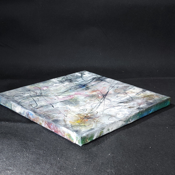 ひろ・あおき　作　「盤052」 オイルパステル・色鉛筆/キャンバス　S3　27.3x27.3cm 人気・おすすめ｜省スペース設計・旅行向けにおすすめ 公式 プライバシー配送 今だけ特典付き