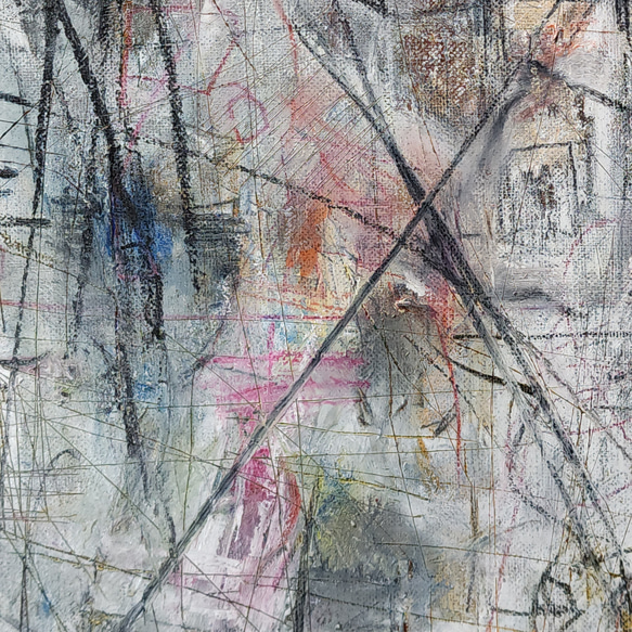 ひろ・あおき　作　「盤052」 オイルパステル・色鉛筆/キャンバス　S3　27.3x27.3cm 人気・おすすめ｜省スペース設計・旅行向けにおすすめ 公式 プライバシー配送 今だけ特典付き