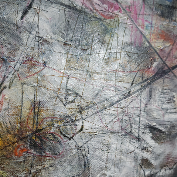 ひろ・あおき　作　「盤052」 オイルパステル・色鉛筆/キャンバス　S3　27.3x27.3cm 人気・おすすめ｜省スペース設計・旅行向けにおすすめ 公式 プライバシー配送 今だけ特典付き