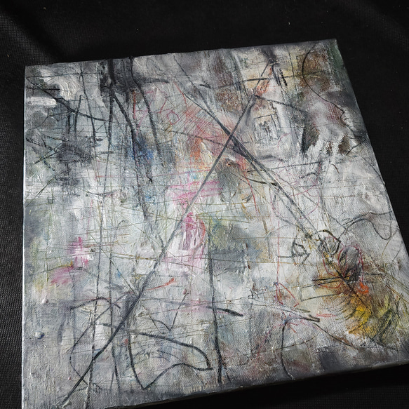 ひろ・あおき　作　「盤052」 オイルパステル・色鉛筆/キャンバス　S3　27.3x27.3cm 人気・おすすめ｜省スペース設計・旅行向けにおすすめ 公式 プライバシー配送 今だけ特典付き