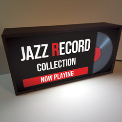 【オーダー無料】JAZZ ジャズ レコード コレクション オンエア カフェ 喫茶 照明 看板 置物 雑貨 ライトBOX 3枚目の画像