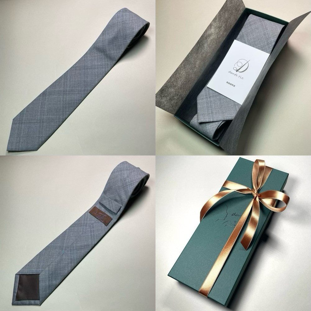 【受注製作】バイカラー　チェック　ネイビー　プレゼント　ギフト【別途】名入れ　メッセージ　イニシャル　刺繍　ネクタイ