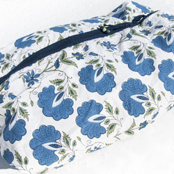 草木染め木版画 軽量バッグ 純綿 バックパック サイドバックパック ショルダーバッグ トートバッグ ショッピングバッグ - 花 2枚目の画像