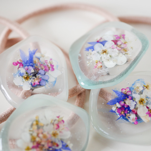 押し花ミックス/ヘアゴム 2色 ヘアゴム schaf* （シャーフ） 通販