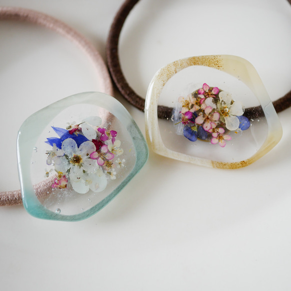 押し花ミックス/ヘアゴム 2色 ヘアゴム schaf* （シャーフ） 通販