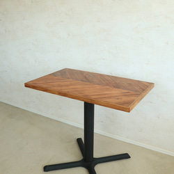フレンチヘリンボーンテーブル　W800×D500  ダイニングテーブル　カフェテーブル　店舗什器 4枚目の画像