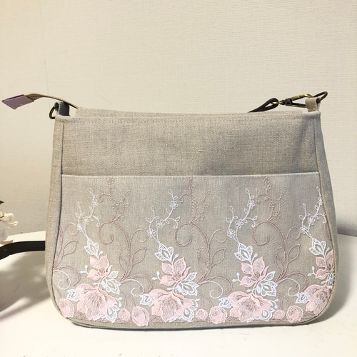 ショルダーバック リネン×チュールレース Ⅱ ショルダーバッグ tumugi  