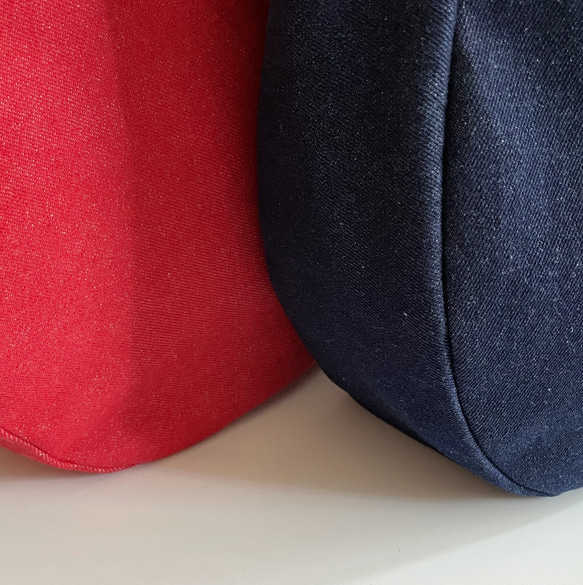 インディゴデニム*ラウンド型バッグ*外ポケット*A4        Ω 人気・おすすめ｜使いやすい・旅行におすすめ 品質保証 全国発送 在庫限り