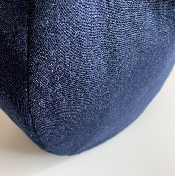 インディゴデニム*ラウンド型バッグ*外ポケット*A4        Ω 人気・おすすめ｜使いやすい・旅行におすすめ 品質保証 全国発送 在庫限り