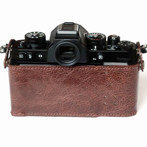 ニコン Zfc用 カメラケース 本革ハンドメイド ダークブラウン #162