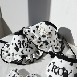 dalmatian series dog bib(frill) 2枚目の画像