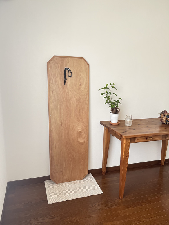 new【日本製】八角形カットデザインミラー　全身鏡　姿見　立て掛けミラー　ジャンボミラー　アンティーク調 12枚目の画像