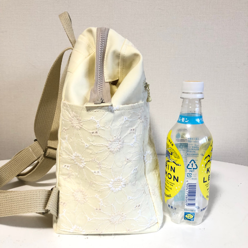 大人のリュック マーガレット刺繍 イエロー系 リュック・バックパック 