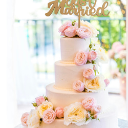 【ウェディング】ケーキトッパー(Just Married) 2枚目の画像