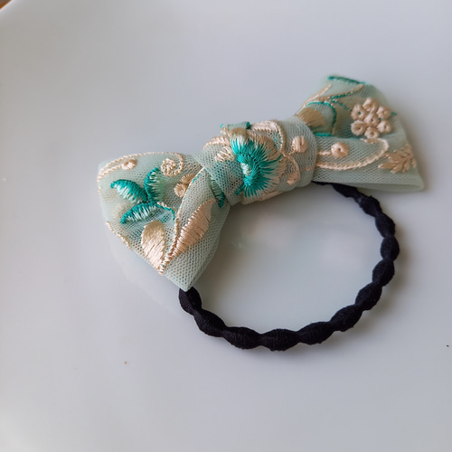 インド刺繍リボン ヘアゴム No.4 ヘアゴム とらちゃん工房 通販