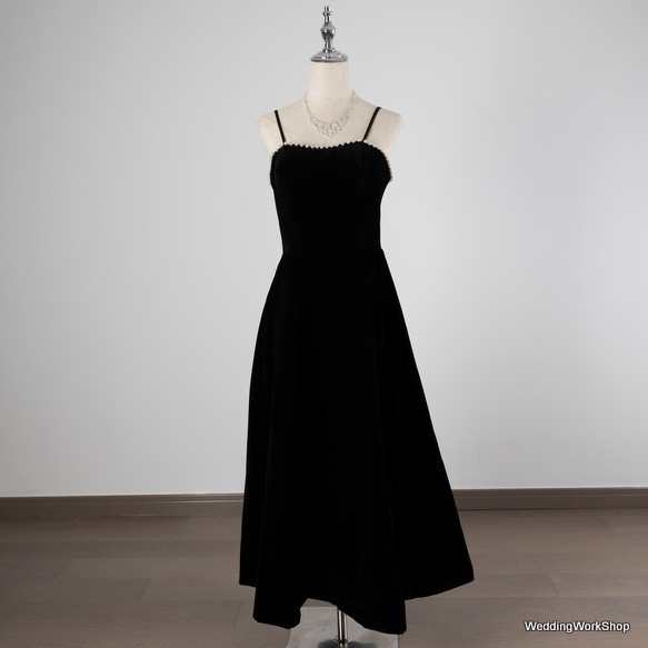 dress production ブラック　キャミソール カラードレス　M DRESS PRODUCTION バッククロス キャミソールドレス ブラック - メルカリ