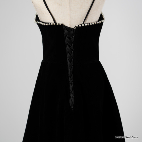 dress production ブラック　キャミソール カラードレス　M カラードレス カクテルドレス パーティードレス ブラック キャミソール