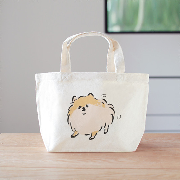 ポメラニアン ミニバッグ ランチバッグ 犬 トートバッグ せいこ