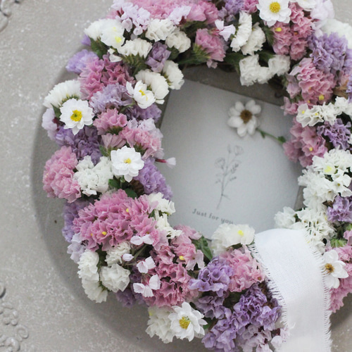 スターチスのリース ドライフラワー petit chocolat 通販