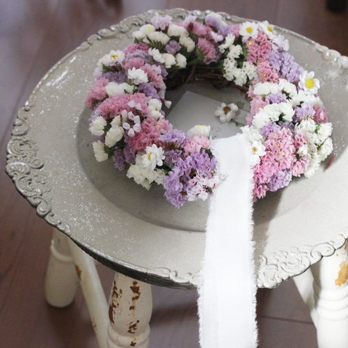 スターチスのリース ドライフラワー petit chocolat 通販