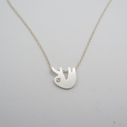 ナマケモノさんネックレス 左向き/ sloth necklace facing left◇ SILVER925 3枚目の画像