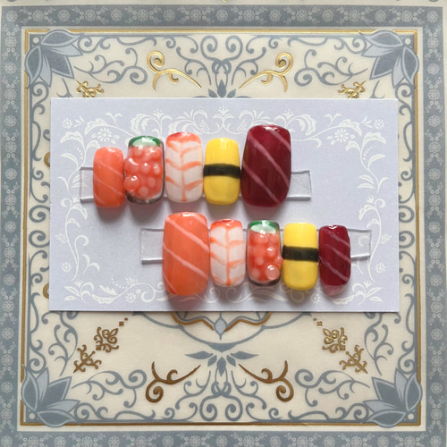 お寿司ネイル ニュアンスネイル ネイルチップ ネイルチップ（つけ爪