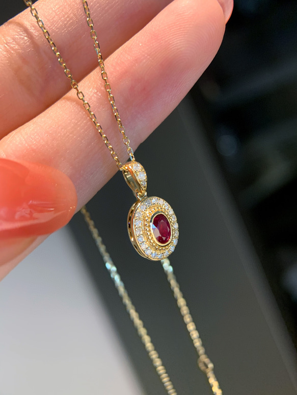 ❤️未使用❤️ ルビー ダイヤモンド 十字架型 k18 ネックレス トップ ルビーダイヤモンドネックレスk18 新品