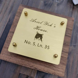 ご自宅や店舗の顔になる玄関を飾る真鍮表札や看板、オリジナルプレート 6枚目の画像