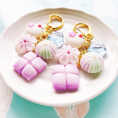 和菓子フェイクスイーツ【七夕のカラフルケーキセット】