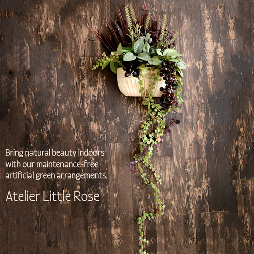 秋限定2024＊シャビーシックなボタニカルアレンジ＊フェイクグリーン