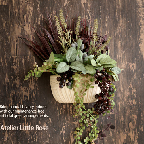 秋限定2024＊シャビーシックなボタニカルアレンジ＊フェイクグリーン