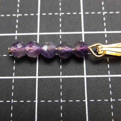 【手術不鏽鋼】紫水晶I-line吊墜頂部594 第3張的照片