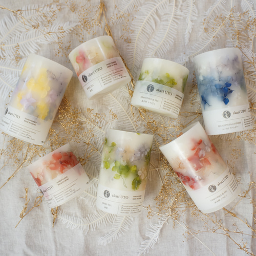 ボタニカルキャンドル Lサイズ 色＆香りのオーダー承ります