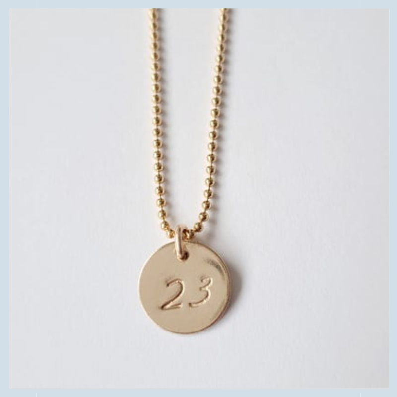 2ケタ数字(ナンバー)「ボールチェーンネックレス」【着せ替えネックレス】 6,990円