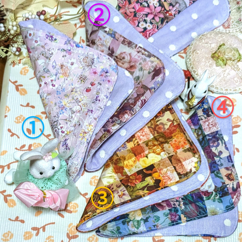 パイル ガーゼ ハンカチ1ケおえらび「リバティプリント」ハンドメイド  