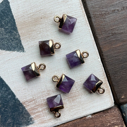 水晶ペンダントヘッドパーツ 小（シルバー）1個 天然石