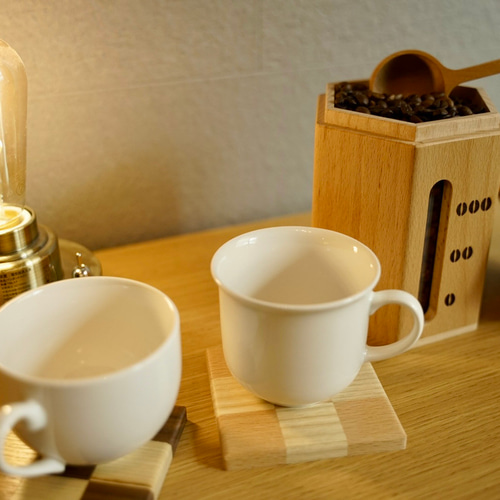 国産】木製コーヒーキャニスター その他インテリア雑貨 とびばこ