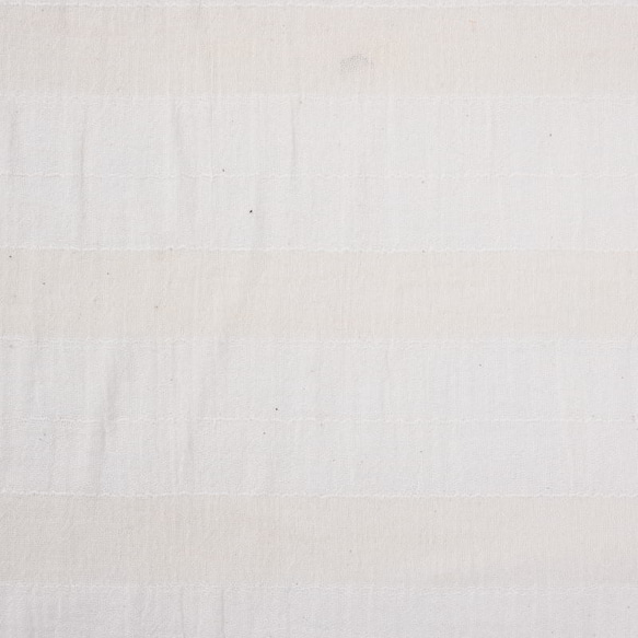 【アウトレット特価品】CMH103（WL016）タイ チェンマイコットン ボーダー織り生地 ホワイト 2枚目の画像