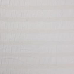 【アウトレット特価品】CMH103（WL016）タイ チェンマイコットン ボーダー織り生地 ホワイト 1枚目の画像