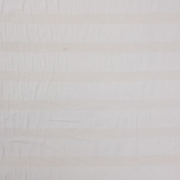 【アウトレット特価品】CMH103（WL016）タイ チェンマイコットン ボーダー織り生地 ホワイト 1枚目の画像