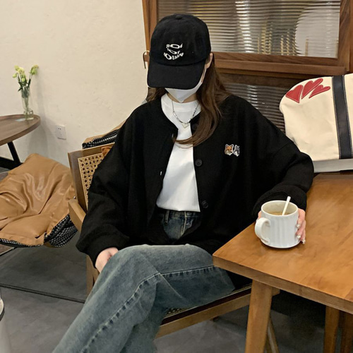 ⭐︎希少⭐︎MAISON KITSUNE（メゾンキツネ）ダブルカラージャケット　美品 メゾンキツネ レディース ジャケット 春夏 動物柄 ブルゾン