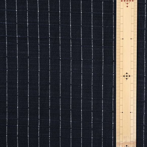【アウトレット特価品】STH022BLK（GS541）タイ ピンストライプ織 コットン 手織り生地 2枚目の画像