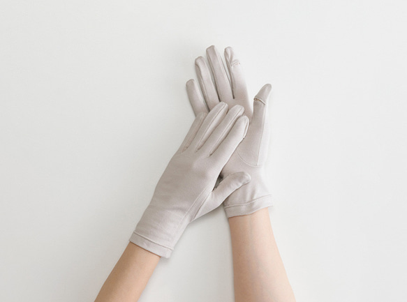 【WOMEN】organic cotton gloves + 1枚目の画像