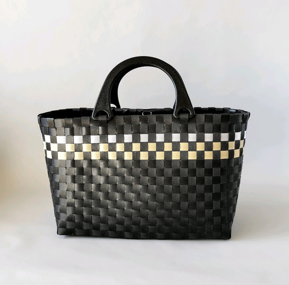 現品限りSale】水洗いOK！シンプルプラかごバッグ2way（Lサイズ