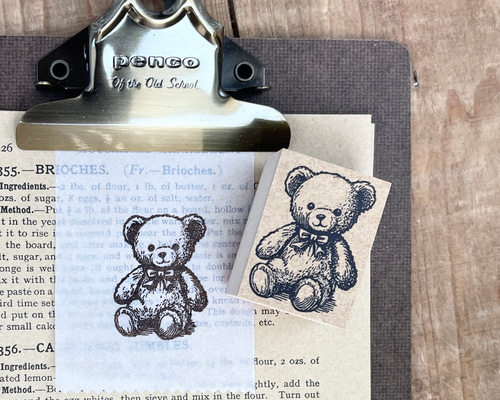 テディベアのラバースタンプ｜くま｜クマ｜ぬいぐるみ｜はんこ｜ハンコ