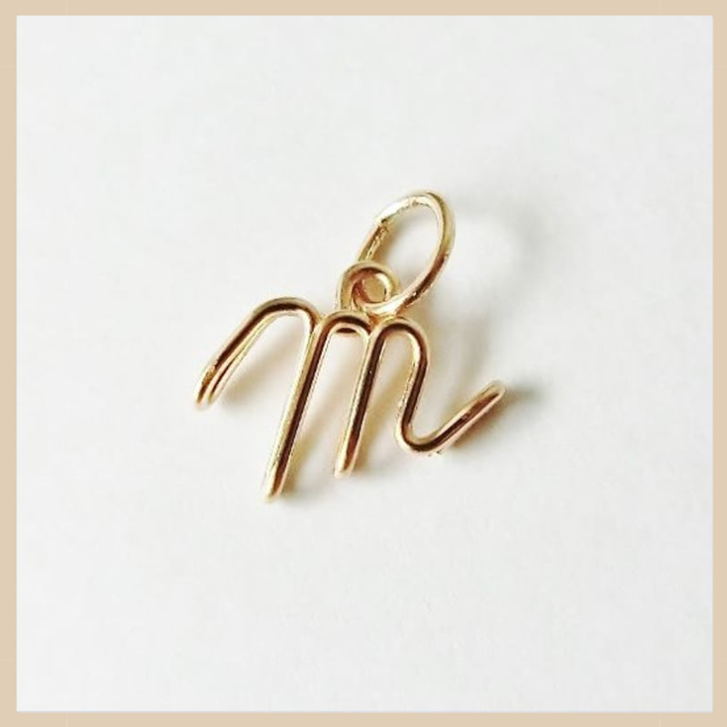 イニシャルチャーム『10金』【着せ替えネックレス用】