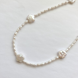 14KG 母の日 本物天然石 翡翠と水晶 淡水パールのアシンメトリー