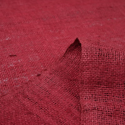 【アウトレット特価品】HEMP FABRIC RED（MS154）タイ 手紡ぎ 手織り ヘンプ生地 5枚目の画像